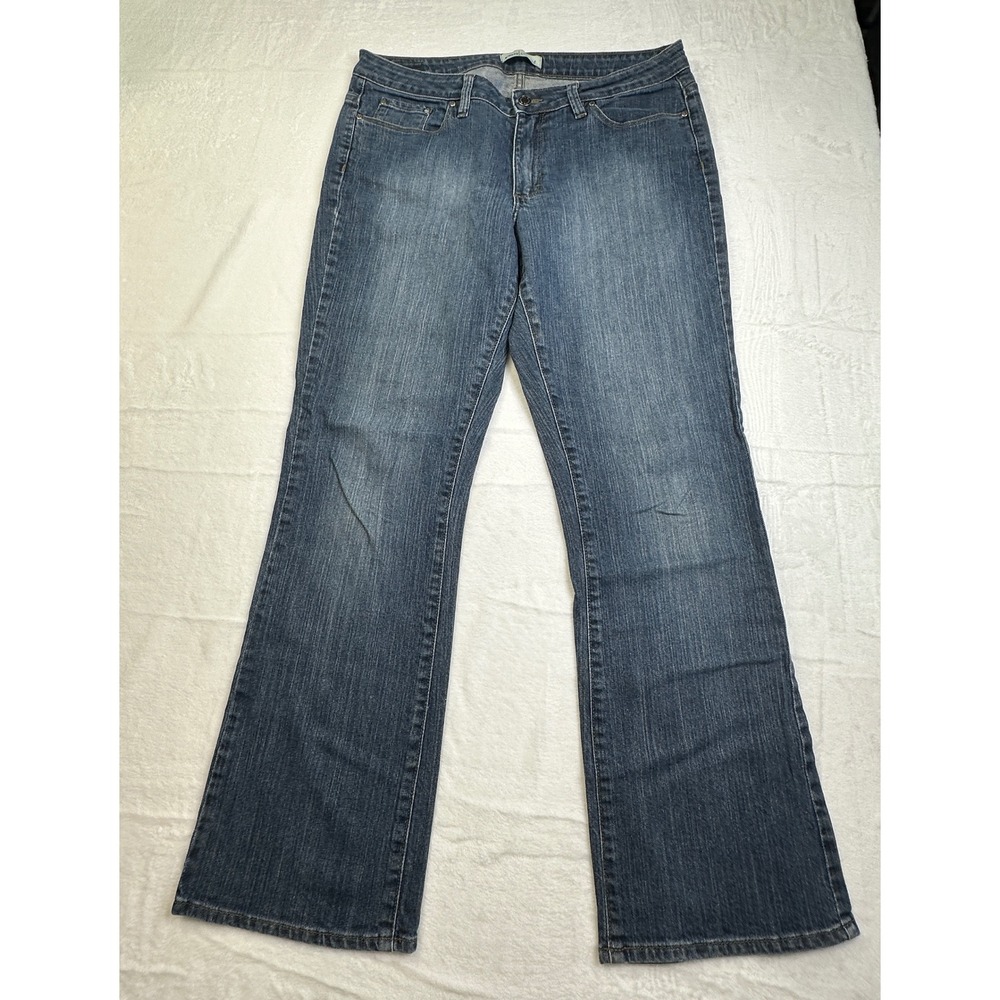 Riders Bootcut Jeans Womens 12M Blue Medium Wash Stretch Denim Mid Rise Lee